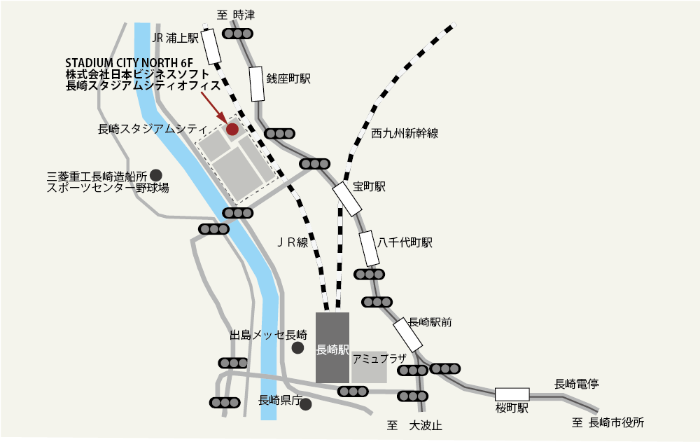 長崎県長崎市幸町７番１号STADIUM CITY NORTH６階